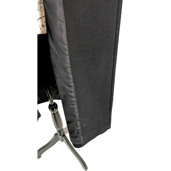 VTG Womens Black Wool Coat LARGE Gold Military Style Buttons Double Breasted - Picture 13 of 13